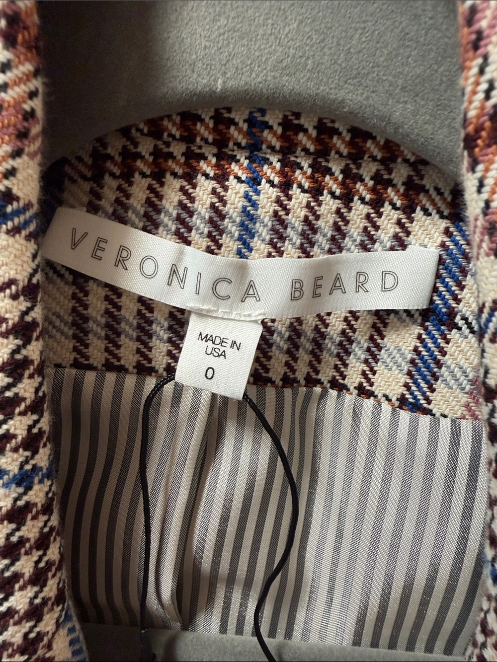 Veronica Beard Sport Coat in Cream, Blue & Brown - Picture 2 of 3